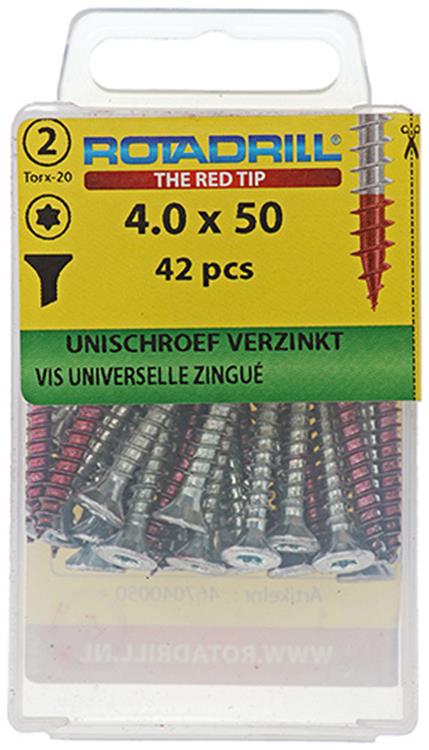 Rotadrill 1039939 - vite universale vktx vz 4.0x50mm (42) | 6 pezzi
