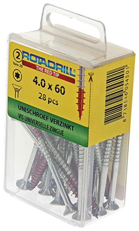 Rotadrill 1039940 - vite universale vktx vz 4.0x60mm (28) | 6 pezzi