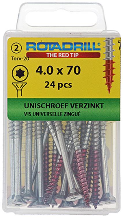 Rotadrill 1039941 - vite universale vktx vz 4.0x70mm (24) | 6 pezzi