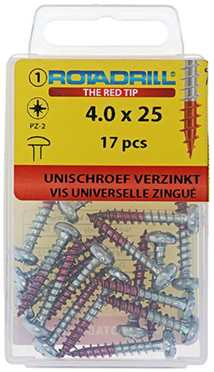 Rotadrill 1039844 - vite universale ck pzd vz 4.0x25mm (17) | 6 pezzi