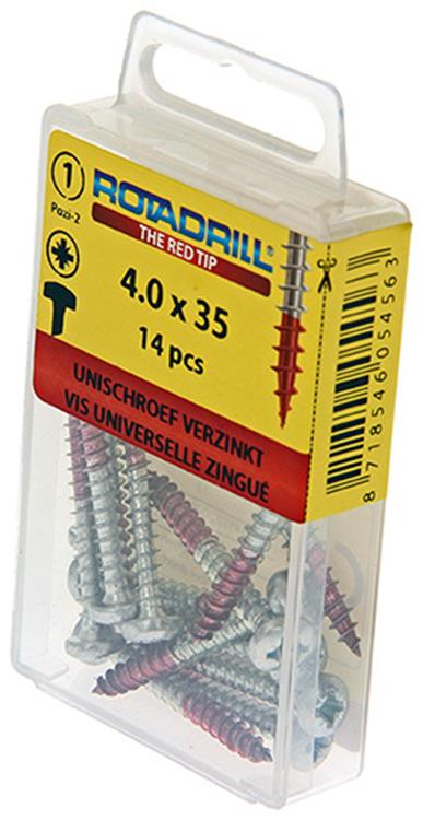 Rotadrill 1039845 - vite universale ck pzd vz 4.0x35mm (14) | 6 pezzi