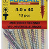 Rotadrill 1039846 - tornillo universal ck pzd vz 4.0x40mm (13) | 6 piezas