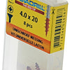 Rotadrill 1039888 - universeelschroef messing vk pzd 4,0x20mm (8) | 6 stuks