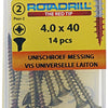 Rotadrill 1039885 - vite universale ottone lk pzd 4.0x40mm (14) | 6 pezzi