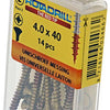 Rotadrill 1039885 - vite universale ottone lk pzd 4.0x40mm (14) | 6 pezzi