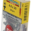 Rotadrill 1039878 - universeelschroef ck pzd rvs 4.0x20mm (28) | 6 stuks