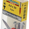 Rotadrill 1039893 - tornillo universal ck pzd acero inoxidable 4.0x30mm (9) | 6 piezas