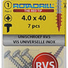 Rotadrill 1039894 - universeelschroef ck pzd rvs 4.0x40mm (7) | 6 stuks