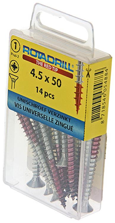 Rotadrill 1039783 - vite universale vk pzd vz 4,5x50mm (14) | 6 pezzi