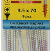 Rotadrill 1039784 - tornillo universal vk pzd vz 4,5x70mm (9) | 6 piezas