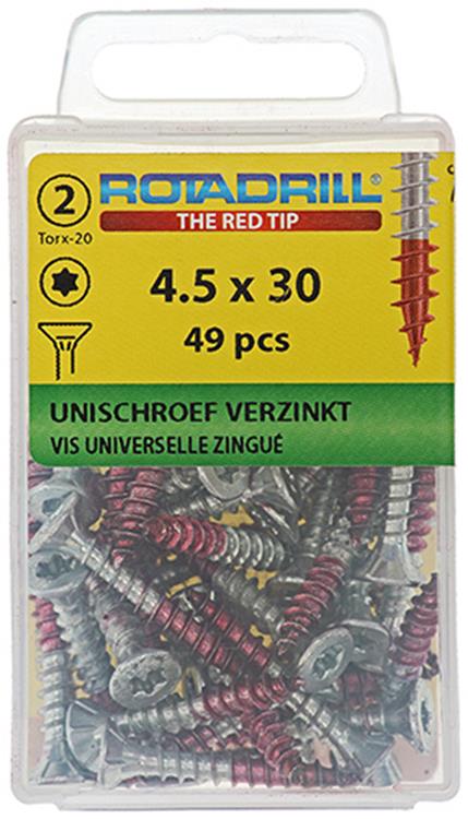 Rotadrill 1039942 - vite universale vktx vz 4,5x30mm (49) | 6 pezzi