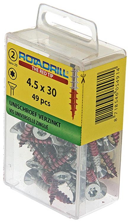 Rotadrill 1039942 - vite universale vktx vz 4,5x30mm (49) | 6 pezzi