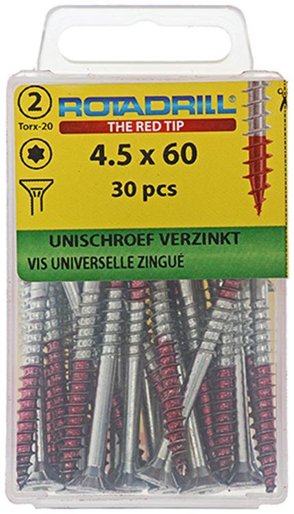 Rotadrill 1039945 - vite universale vktx vz 4,5x60mm (30) | 6 pezzi