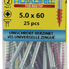 Rotadrill 1039810 - tornillo universal vk pzd vz 5.0x60mm (25) | 6 piezas