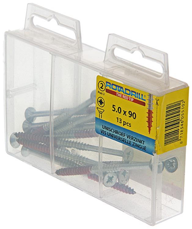 Rotadrill 1039821 - vite universale vk pzd vz 5,0x90mm (13) | 6 pezzi