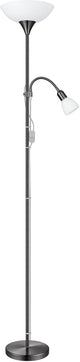 Lampada da terra Eglo up 2 - e27 e14 - 176,5 cm - bianco e nero