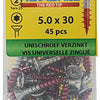 Rotadrill 1039947 - vite universale vktx vz 5.0x30mm (45) | 6 pezzi
