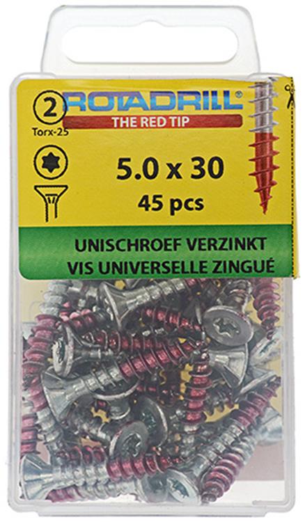 Rotadrill 1039947 - vite universale vktx vz 5.0x30mm (45) | 6 pezzi