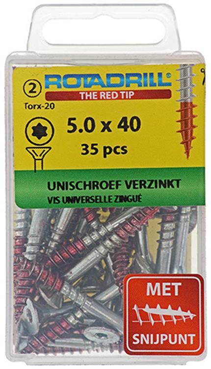 Rotadrill 1039948 - vite universale vktx vz 5.0x40mm (35) | 6 pezzi