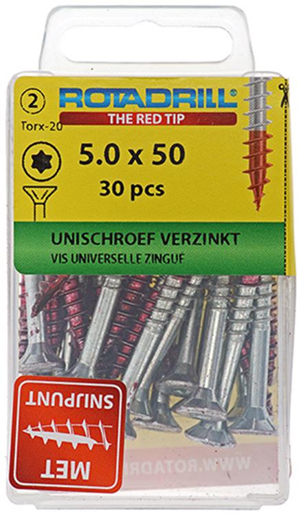 Rotadrill 1039949 - vite universale vktx vz 5.0x50mm (30) | 6 pezzi