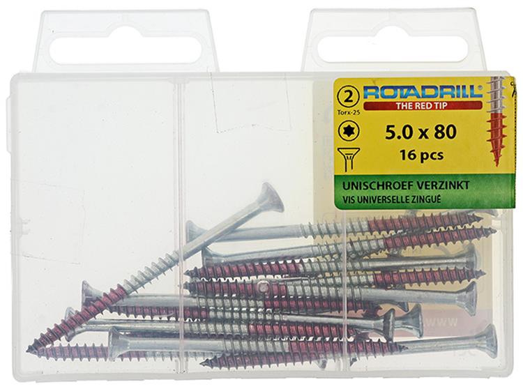 Rotadrill 1039952 - vite universale vktx vz 5.0x80mm (16) | 6 pezzi