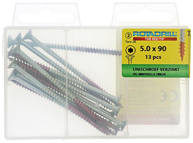 Rotadrill 1039953 - vite universale vktx vz 5.0x90mm (13) | 6 pezzi