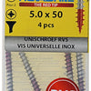 Rotadrill 1039861 - universeelschroef vk pzd rvs-a2 5.0x50mm (4) | 6 stuks