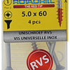 Rotadrill 1039862 - universeelschroef vk pzd rvs-a2 5.0x60mm (4) | 6 stuks