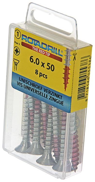 Rotadrill 1039786 - vite universale vk pzd vz 6.0x50mm (8) | 6 pezzi