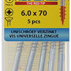 Rotadrill 1039788 - vite universale vk pzd vz 6.0x70mm (5) | 6 pezzi