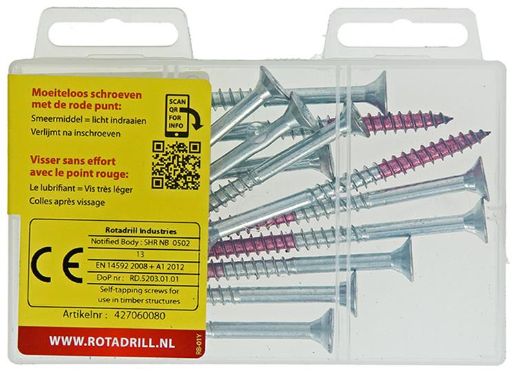 Rotadrill 1039823 - vite universale vk pzd vz 6.0x80mm (12) | 6 pezzi