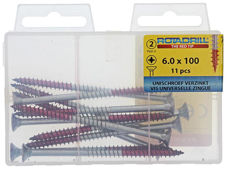 Rotadrill 1039824 - vite universale vk pzd vz 6.0x100mm (11) | 6 pezzi