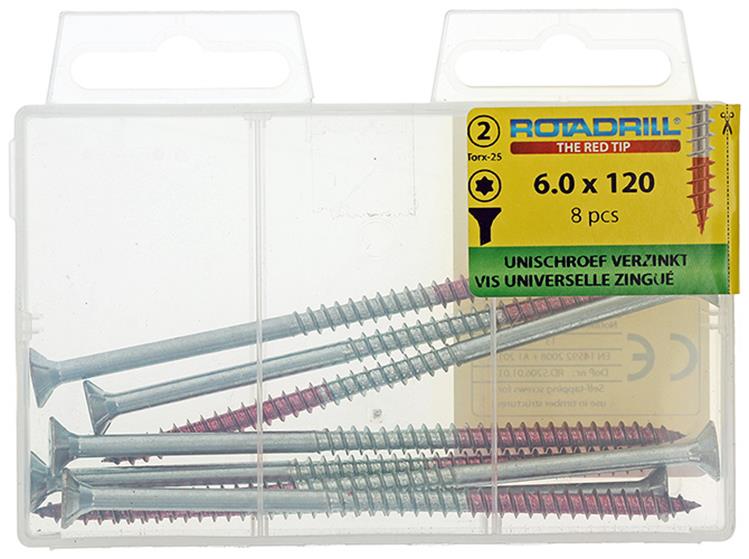 Rotadrill 1039958 - vite universale vktx vz 6.0x120mm (8) | 6 pezzi