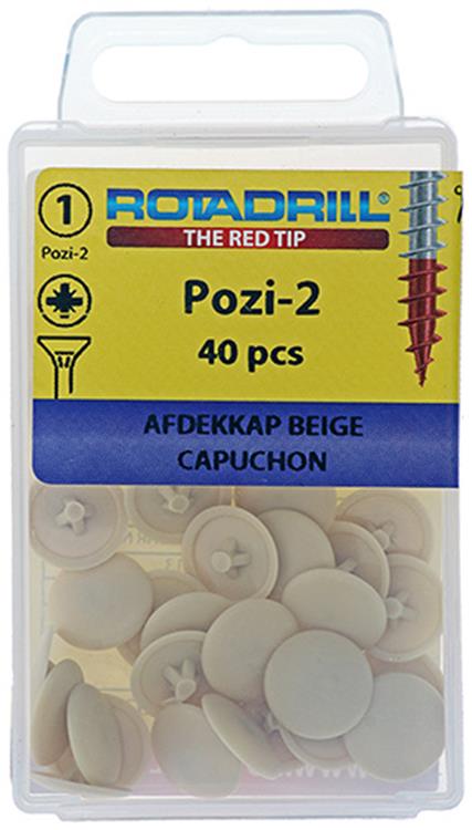 Rotadrill 1039837 - tapa pzd 2 beige (40) | 6 piezas