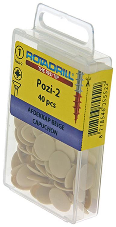 Rotadrill 1039837 - tapa pzd 2 beige (40) | 6 piezas