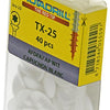 Rotadrill 1039841 - afdekkapje t25 wit | 6 stuks