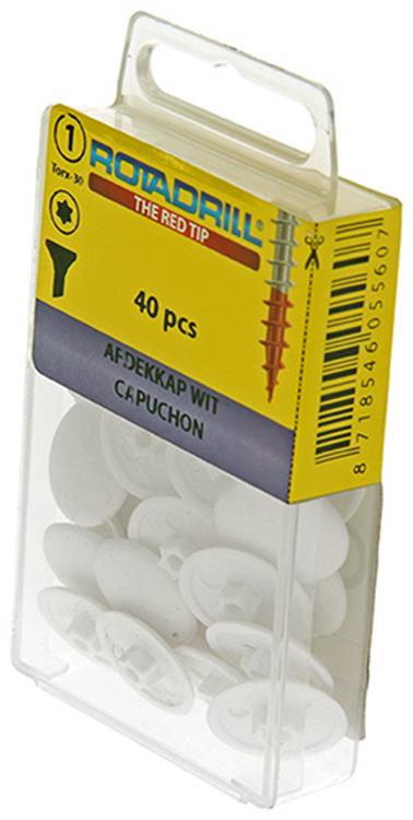 Rotadrill 1039842 - afdekkapje t30 wit | 6 stuks