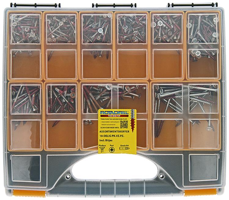 Rotadrill 1040043 - valigetta assortimento 1 (10 pezzi vk.vz.pz.) | 4 pezzi