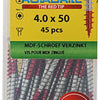 Rotadrill 1039913 - Tornillo MDF 75°-vk tx vz 4.0x50mm (45) | 6 piezas