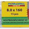 Rotadrill 1040018 - houtbouwschroef tellerkop vz tx 8.0x160mm(15) | 4 stuks