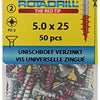 Rotadrill 1039806 - vite universale vk pzd vz 5.0x25mm (50) | 6 pezzi