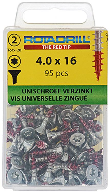 Rotadrill 1039932 - vite universale vktx vz 4.0x16mm (95) | 6 pezzi