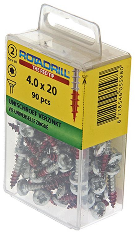 Rotadrill 1039933 - vite universale vktx vz 4.0x20mm (90) | 6 pezzi