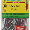 Rotadrill 1039910 - Tornillo MDF 75°-vk tx vz 3,5x40mm (65) | 6 piezas