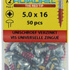 Rotadrill 1039831 - tornillo universal ck pzd vz 5.0x16mm (50) | 6 piezas