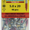 Rotadrill 1039832 - tornillo universal ck pzd vz 5.0x20mm (46) | 6 piezas