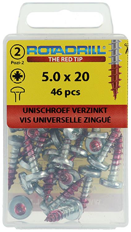 Rotadrill 1039832 - vite universale ck pzd vz 5.0x20mm (46) | 6 pezzi