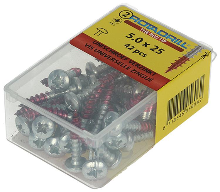 Rotadrill 1039833 - vite universale ck pzd vz 5.0x25mm (42) | 6 pezzi
