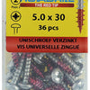 Rotadrill 1039834 - universeelschroef ck pzd vz 5.0x30mm (36) | 6 stuks