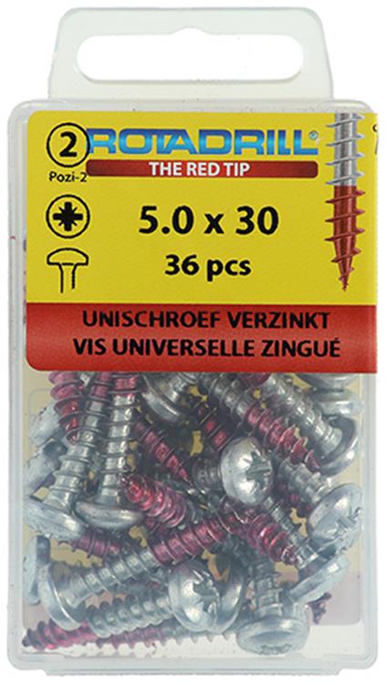 Rotadrill 1039834 - vite universale ck pzd vz 5.0x30mm (36) | 6 pezzi
